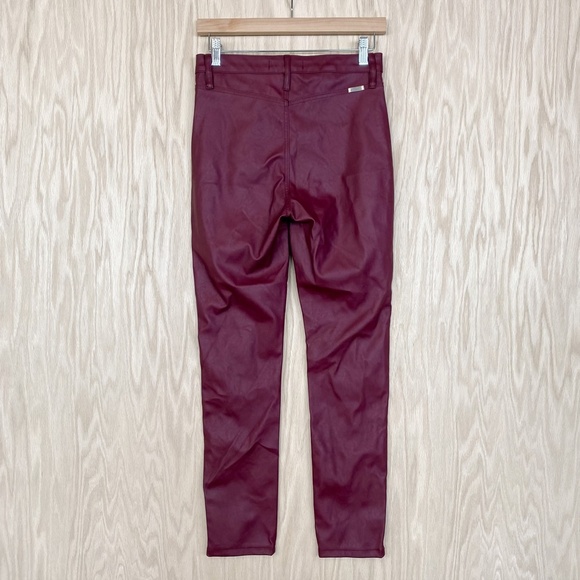 KanCan Vegan Leather High Rise Skinny Pants Zip Ankle Jeans - Picture 5 of 9